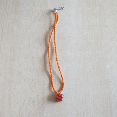 Kette Geflochten mit Glasanhänger Murano-Stil